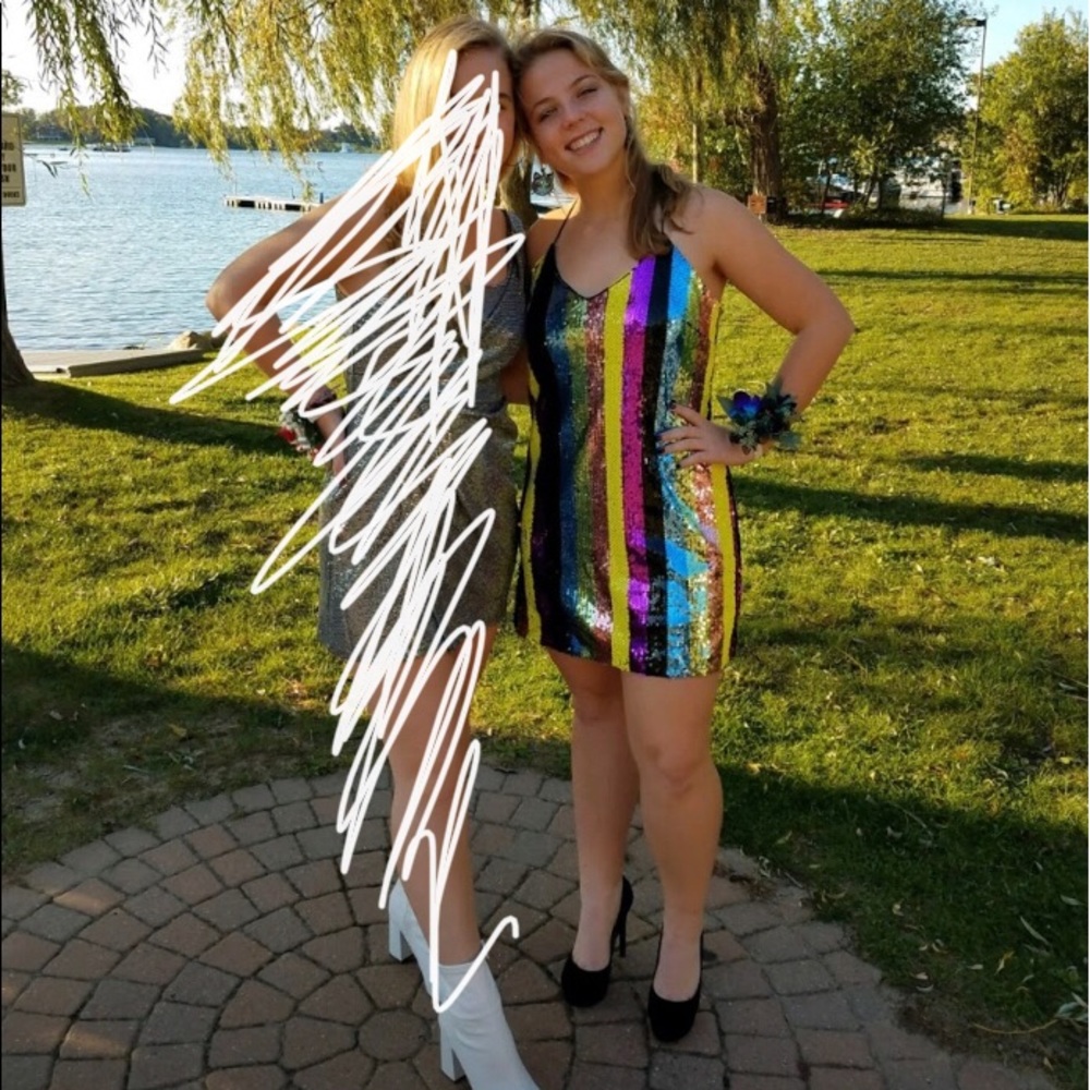 Sequin straight dress